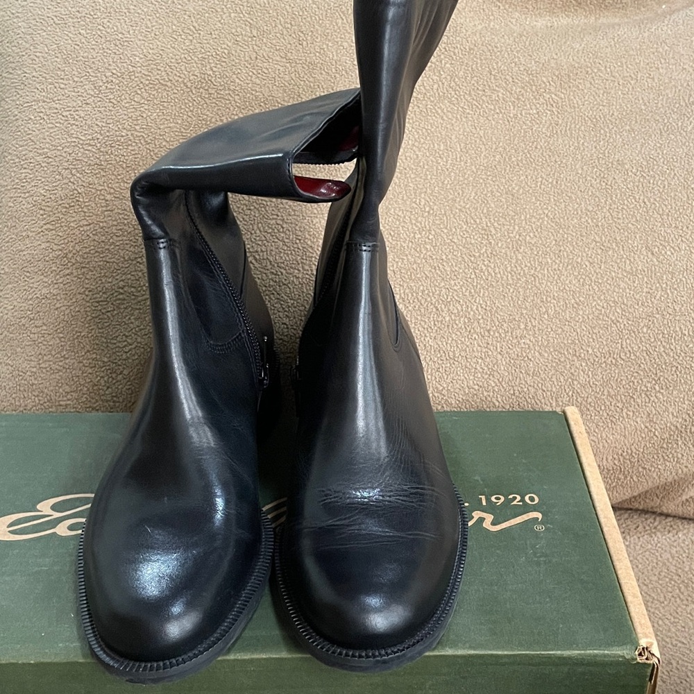 Eddie Bauer Black Leather women’s Boots, Size 7, Never Worn
